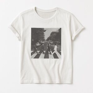 The Beatles x Selected • Abbey Road Graphic Tee • White • Size S